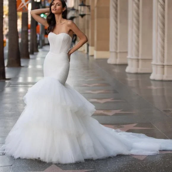 Pronovias Bridal SAINT Tulle Off White Wedding Dress